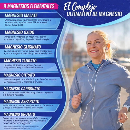 Magnesium complex 60 capsulas compra 1 y llevas 8 tipos de magnesio en un solo suplemento, recupera tu salud y bienestar sin gastar una fortuna!