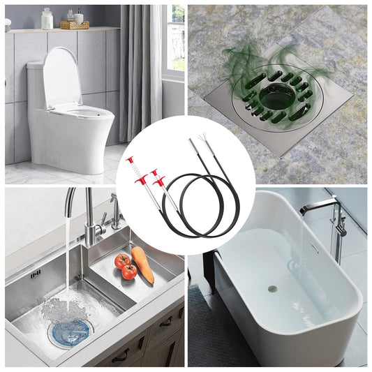 Pinza destapador de tuberías. Destapa lavamanos, duchas y fregaderos en segundos