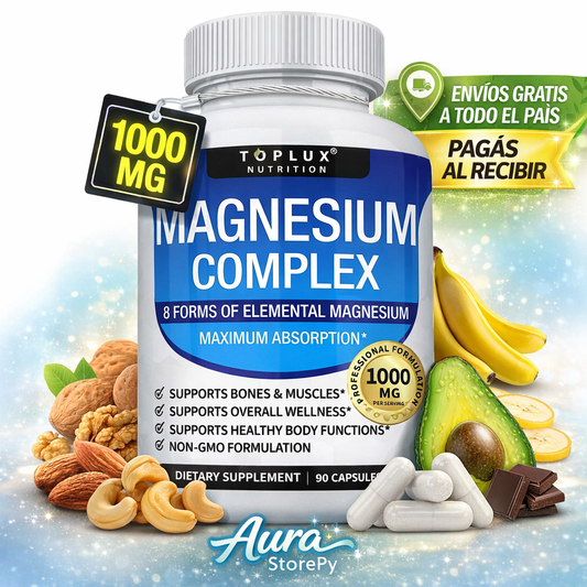 Magnesium complex 60 capsulas compra 1 y llevas 8 tipos de magnesio en un solo suplemento, recupera tu salud y bienestar sin gastar una fortuna!