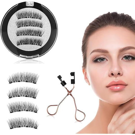 Pestañas Magnéticas Reutilizables;  Resaltan tu mirada al instante sin pegamento, sin alergias y sin complicaciones.