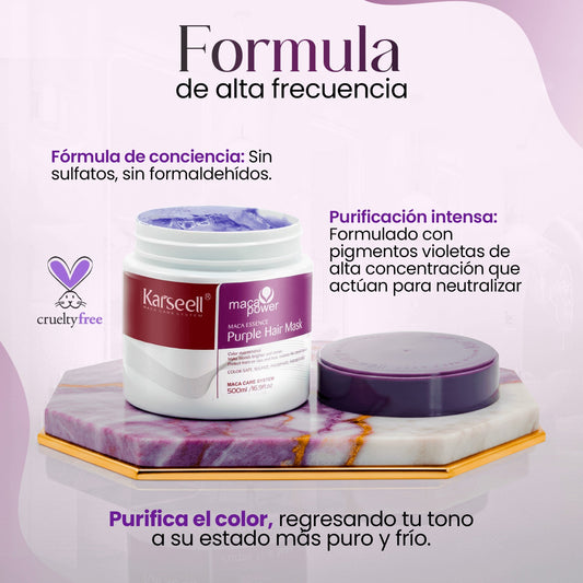 KARSEELL COLLAGEN PURPLE 500M; Matiza y nutre tu cabello en minutos solo desde casa