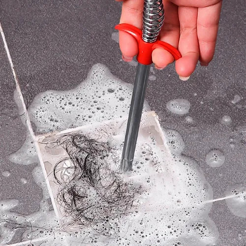 Pinza destapador de tuberías. Destapa lavamanos, duchas y fregaderos en segundos